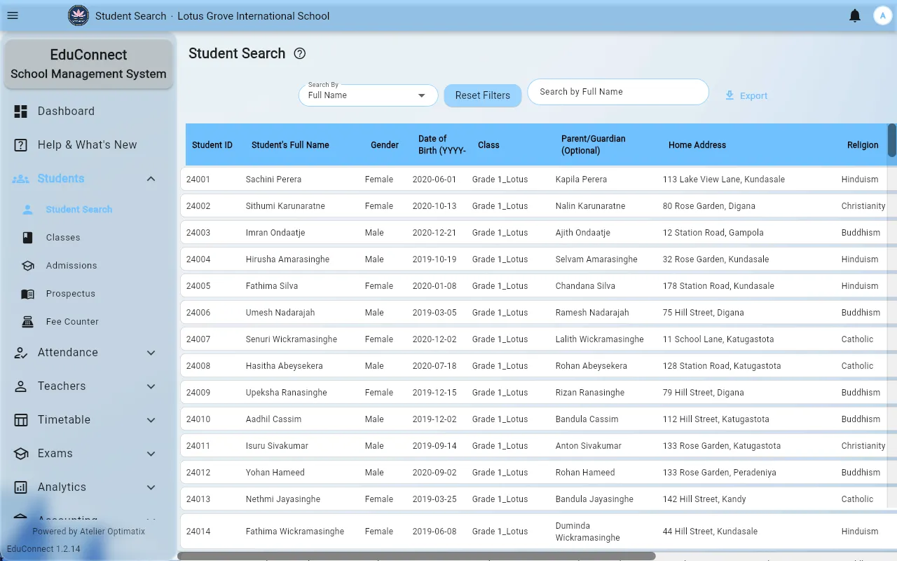 staff student search