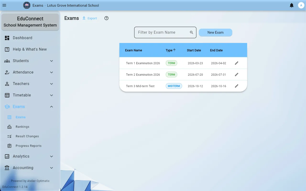tutorial create an exam