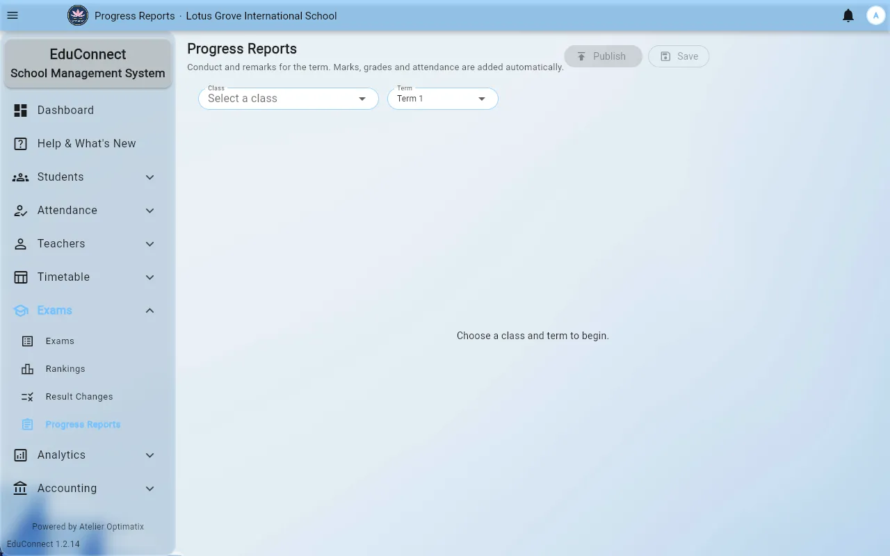 tutorial progress reports