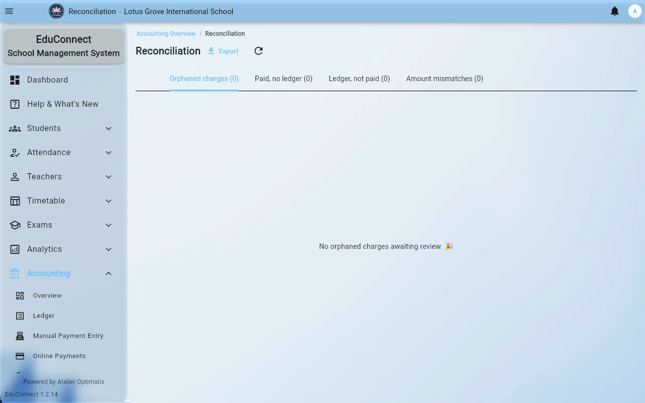tutorial reconciliation