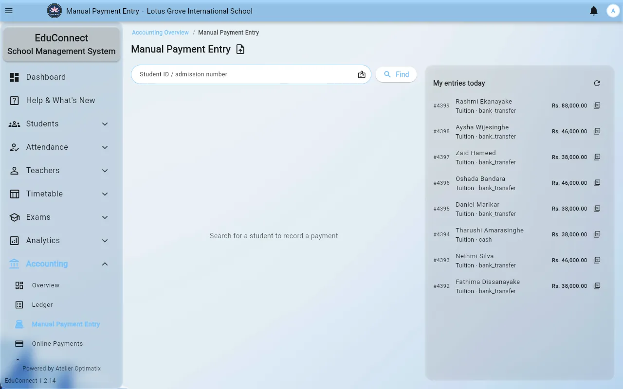 tutorial record a payment